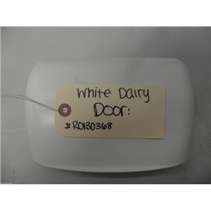 AMANA REFRIGERATOR R0130368 "WHITE" DAIRY DOOR COVER USED PART ASSEMBLY