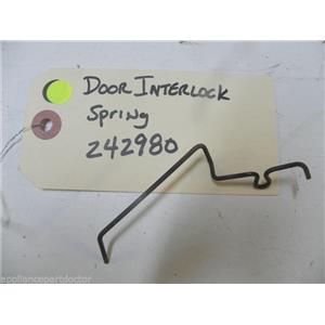 KITCHEN AID DISHWASHER 242980 DOOR INTERLOCK SPRING USED PART ASSEMBLY