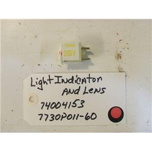 maytag STOVE 74004153 Light, Indicator  7730P011-60 Lens USED PART