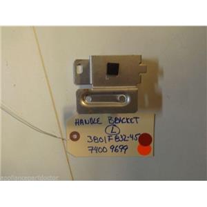 MAYTAG  STOVE 3801F832-45 74009699 Bracket, Door Handle (lt) USED
