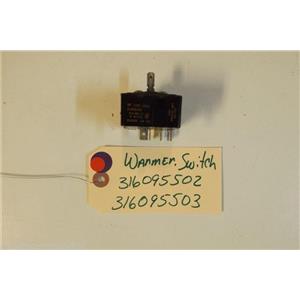 KENMORE STOVE 316095502   316095503   warmer switch   120vac  USED PART