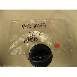 WHIRLPOOL STOVE 9758129 BLACK KNOB USED PART ASSEMBLY
