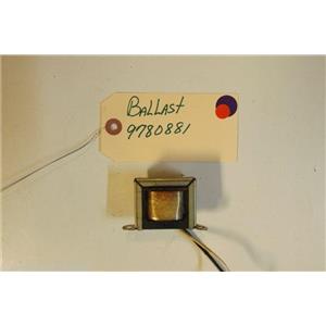 KITCHENAID STOVE 9780881   Ballast  USED PART