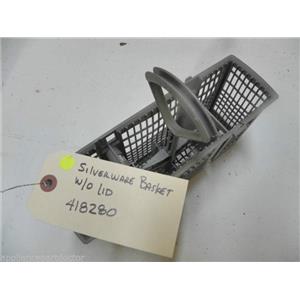 DISHWASHER 418280 SILVERWARE BASKET W/O LIDS USED PART ASSEMBLY