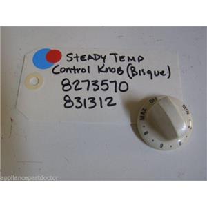 KENMORE STOVE 8273570 831312 STEADY TEMP CONTROL KNOB (bisque)   USED