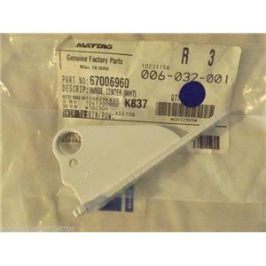 KENMORE JENN AIR REFRIGERATOR 67006960 Hinge, Center (white)  NEW IN BOX