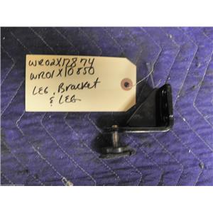 GE REFRIGERATOR WR02X12874 WR01X10850 LEG BRACKET LEVELING SCREW USED PART F/S