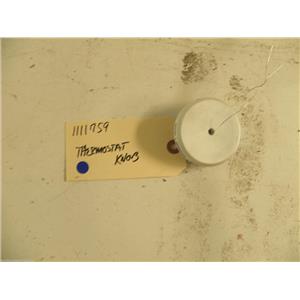 WHIRLPOOL REFRIGERATOR 1111759 THERMOSTAT KNOB USED PART ASSEMBLY