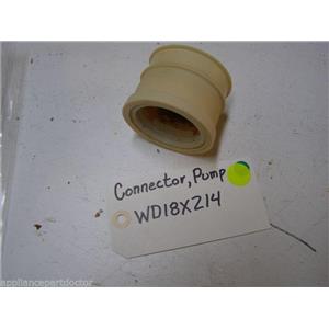 GE DISHWASHER WD18X214 PUMP CONNECTOR USED PART ASSEMBLY