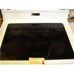 WHIRLPOOL STOVE  3176523  Cooktop (white) SCRATHES/FINISH LOSS  USED