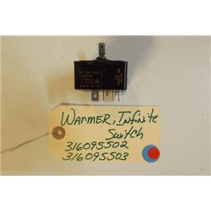 KENMORE STOVE 316095502  316095503   Warmer  infinite switch   used