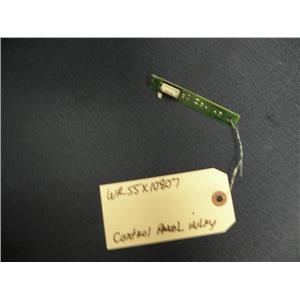 GE 3 DOOR REFRIGERATOR WR55X10807 CONTROL PANEL INLAY USED PART ASSEMBLY