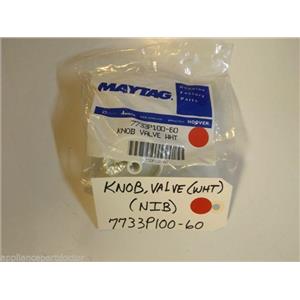 Maytag Stove  7733P100-60  Knob, Valve (wht) NEW IN BOX