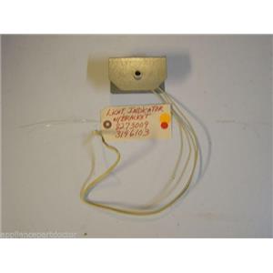WHIRLPOOL STOVE 8273009  3196103  Light, Indicator W/Bracket  USED PART