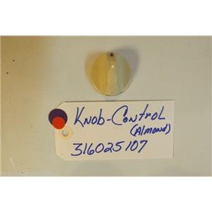 FRIGIDAIRE STOVE 316025107 Knob-control, Almond used part