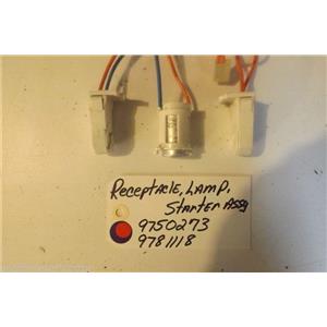 KITCHENAID STOVE  9750273  9781118  Receptacle, Lamp, Starter used part