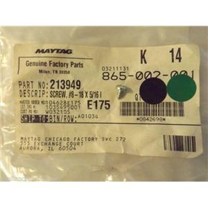 MAYTAG WASHER/DRYER 213949  Y700725  Screw (no.8-18 X 5/16``)    NEW IN BAG