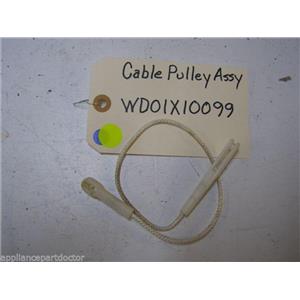 GE DISHWASHER WD01X10099 PULLEY CABLE USED PART ASSEMBLY