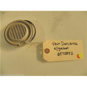 WHIRLPOOL DISHWASHER 8575892 VENT DEFLECTOR W/ GASKET USED PART ASSEMBLY