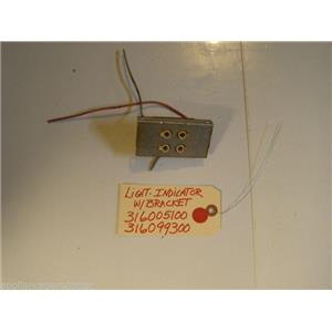 FRIGIDAIRE STOVE  316005100  316099300  Light-indicatorW/Bracket  USED