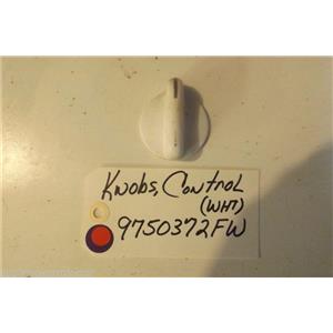 KITCHENAID STOVE  9750372FW Knobs, Control white  used part