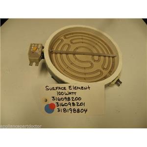 FRIGIDAIRE STOVE 316098200 / 316098201, 318198804  SURFACE ELEMENT 100 WATT