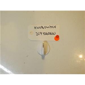 AMANA  STOVE 31942606W Knob, Switch (wht)   USED