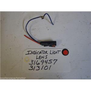 WHIRLPOOL STOVE 3169457 313101   Indicator Light Lens  USED