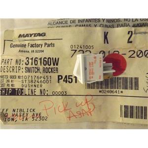 JENN AIR KENMORE STOVE 316160W Switch, Rocker (wht)  NEW IN BOX