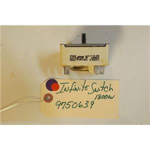 WHIRLPOOL  STOVE 9750639 Infinite Switch  1800 w  5.4-7.8a 240v   used