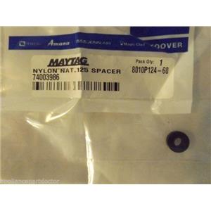 MAYTAG/AMANA/ADMIRAL STOVE 74003986 Spacer, Door Glass (blk)  NEW IN BOX