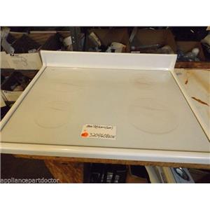 Amana STOVE 32041608WW  Main Top/glass (wht) small marks/chips   used