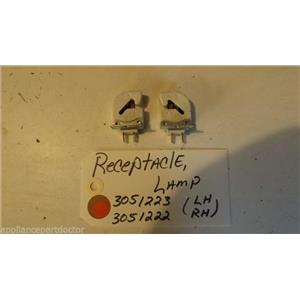 FRIGIDAIRE STOVE 3051223  3051222  Receptacle-lamp (Lh) (Rh) USED  PART