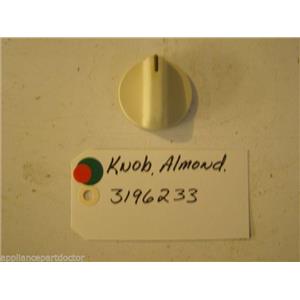 WHIRLPOOL STOVE 3196233 Knob, Infinite (almond)  used part
