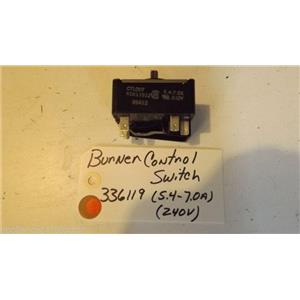 KENMORE OVEN 336119  burner control switch ( 5.4-7.0a) (240V)     USED PART