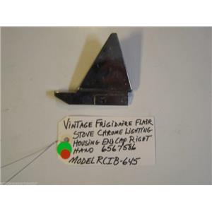 Model RCIB-645 Vintage Frigidaire Flair Stove Chrome End Cap RIGHT 6567586