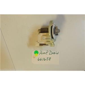 WHIRLPOOL DISHWASHER 661658 Pump, Drain  USED