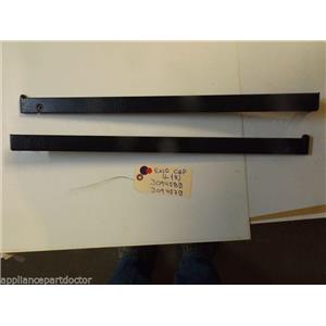 AMANA STOVE 309458B 309457B End Cap, Rt & Lt (blk)    used PART