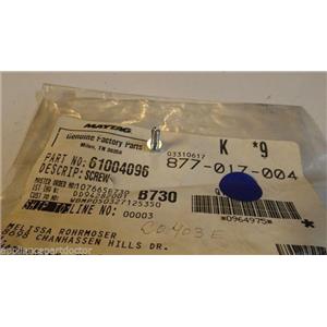 MAYTAG WHIRLPOOL AMANA REFRIGERATOR 61004096 Screw  NEW IN BAG