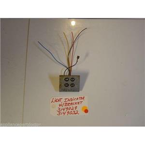 WHIRLPOOL STOVE 3149029 3149032  Light, Indicator /W Bracket   USED PART