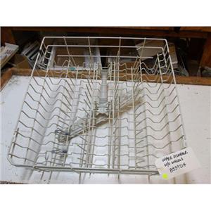 DISHWASHER 8539214 UPPER RACK W/O WHEELS USED PART *SEE NOTE*