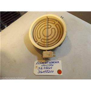 FRIGIDAIRE STOVE 318198825  316098200 Element-warmer, 120v/100w USED