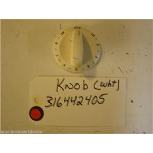 KENMORE STOVE 316442405  Knob ( HI/ LO) (WHT) used part