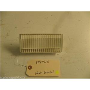 WHIRLPOOL DISHWASHER 3371710 VENT SCREEN USED PART ASSEMBLY F/S