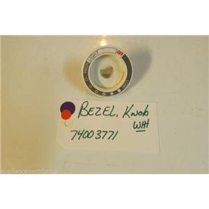 MAYTAG STOVE 74003771 Bezel, Knob wht   used