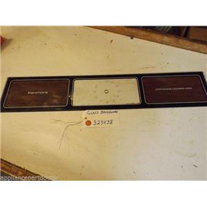 KENMORE STOVE 323438  Glass backguard  Marks, soiled   USED  PART
