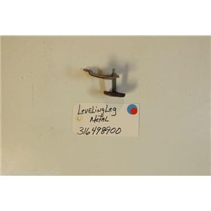FRIGIDAIRE Stove  316498900 Leveling Leg Assy,metal front   USED PART