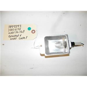 KENMORE ELITE ELEC. DRYER 3977373 3403634 W10136369 SOCKET & BRACKET USED PART