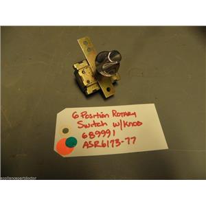 GE DRYER 689991 ASR6173-77 Vintage 6 Position rotary switch w/knob