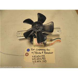 GE HOTPOINT KENMORE REFRIGERATOR WR60X172 WR60X100 EVAPORATOR FAN W/BLADE & BKT